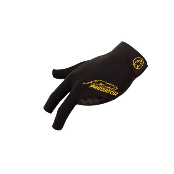 GUANTE PREDATOR NEGRO LOGO AMARILLO MANO IZQUIERDA